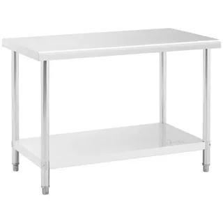Royal Catering Arbeitstisch Edelstahl 120 x 60 cm