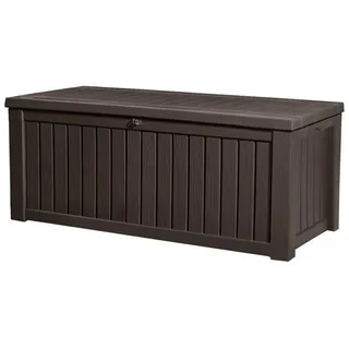 Keter Gartenbox Keter ROCKWOOD Gartenbox Aufbewahrungsbox braun 570 L, abschließbar braun