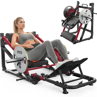 Hip Thrust Gerät Maschine Klappbar: Glute Brige Fitnessgeräte Gesäßmuskelmaschine Gesäß Sportgeräte Po Trainer für Zuhause Männer Frauen Rot