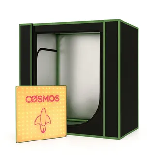 Weedness Mini Grow-Box-Set mit LED-Pflanzenlampe 45 Watt, 50x35x50 cm Growzelt, Growschrank, Zuchtzelt