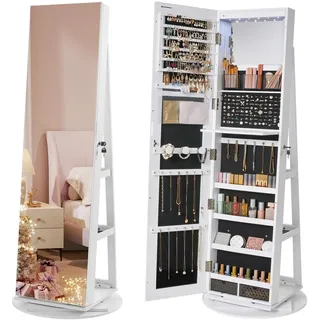 Songmics Schmuckschrank mit Spiegel,