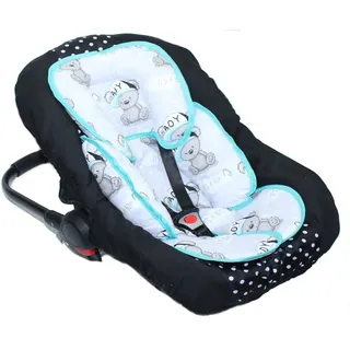 Primawela Sitzverkleinerer Sitzverkleinerer Baumwolle für Auto Kindersitz Baby Schale Einlage blau