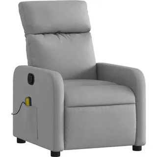 vidaXL Massagesessel 50 x 76,5 x 50 cm Hellgrau mit Fernbedienung