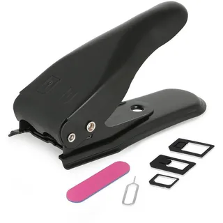 Wicked Chili Sim Karten Stanze + 5in1 Adapter Set für Sim-Card Smartphone-Adapter N/A zu Nano, Micro, Standard schwarz