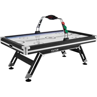 Vevor luftbetriebener Hockeytisch, Indoor-Hockeytisch für Kinder und Erwachsene, LED-Sporthockeyspiel mit 2 Pucks, 2 Schiebern und elektronischem Punktesystem, Arcade-Gaming-Set für Spielzimmer