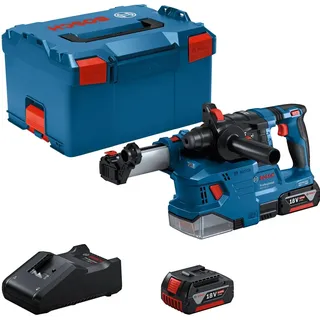 Bosch GBH 18V-22 inkl. 2 x 4,0 Ah Akku + L-Boxx + Absaugeinheit