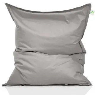 Green Bean Indoor Sitzsack XXL 140x180cm 380 Liter Kinder - Erwachsene Bean Bag EPS Perlen Füllung Riesensitzsack Grau, Textil, Styroporkugeln, Rechteckig, 140x25x180 cm, Hergestellt in Deutschland, Wohnzimmer, Hocker, Sitzsäcke, Sitzsäcke