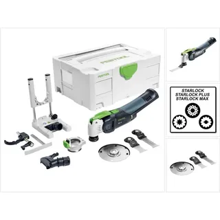 Osc 18 Li E-Basic Set Vecturo Akku Oszillierer 18V ( 574849 ) Brushless StarlockMax Solo im Systainer + Zubehör - ohne Akku, ohne Ladegerät - Festool