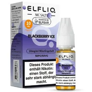Elfbar ELFLIQ Blackberry Ice NicSalt Liquid 10ml / 20mg