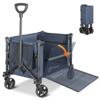 HOMECALL Bollerwagen Faltbar Handwagen blau