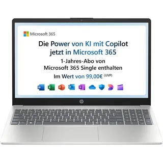 HP 15-fd0211ng Intel N100 4 GB RAM 128 GB UFS Win11 Home S-Modus Natural Silver