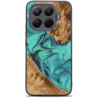 Holzhülle für Xiaomi 15T Pro, Bewood Unique Turquoise