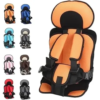 Kompakter Kinderreisesitz, Tragbarer Autositz For Kinder Von 1-3 Jahren, Faltbares Autositz-Schutzzubehör, Reise-Schutzzubehör, Einfache Handhabung(Orange,Small)
