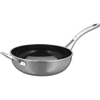 WMF Fusiontec Mineral Wokpfanne Induktion 28 cm, Wok, High-Tech Keramik, backofenfest, kratzfest, grau