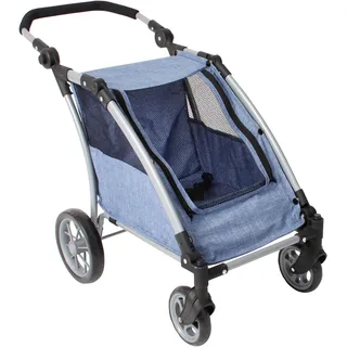 Bayer Chic 2000 CHIC2000 Puppenbuggy Zwillingswagen (jeans blau