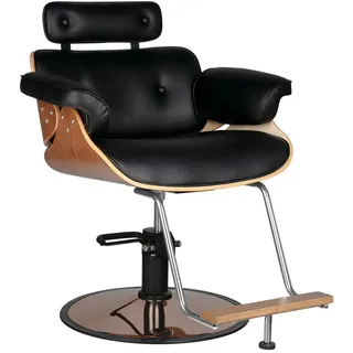 Friseurstuhl Friseursessel Gabbiano Florencja Nuss Schwarz.