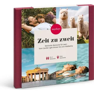 mydays Geschenkbox Zeit zu zweit; Erlebnis verschenken oder selbst erleben; Gutschein für 2 Person(en)