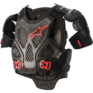 Alpinestars Brustprotektor A-6 M/L Schwarz/Dunkelgrau/Rot