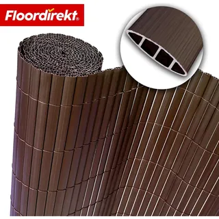 Floordirekt PVC Sichtschutzzaun 180 x 300 cm Braun