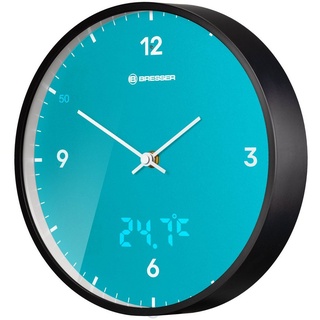 Bresser MyTime LEDsec Wanduhr 24 cm - Himmelblau - Hellblau