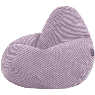 I.C.O.N. Icon Dalton Sitzsack Kinder, Lila, Flauschiger Cord Stoff, Sitzsack Cord mit Füllung, Bequemer Kinder Gaming Sessel, Kuschelsessel, Lese Sessel, Schlafzimmer, Kinderzimmer, Spielzimmer