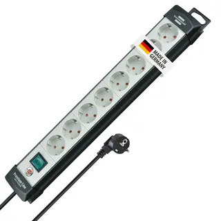8-fach 3 m schwarz/lichtgrau