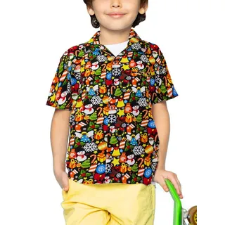 King Kameha Weihnachtshemd Kinder Kurzarm - Funky Hemd Weihnachten Junge - 12 Jahre