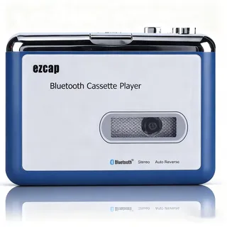 Kassettenspieler, ABS Auto Reverse Kassettenspieler mit Bluetooth Ausgang zum Kopfhörerlautsprecher mit Automatischem Bandwechsel, Kabelloser Musikplayer für Unterhaltung Sport Reisen