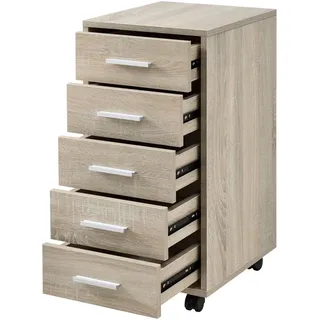 [en.casa] Stockholm Rollcontainer 63 x 33 x 38 cm beige