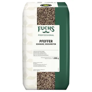 FUCHS Pfeffer schwarz geschrotet Gewürz, 1,0 kg