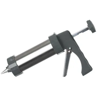 Brandsseller Gebäckpresse Set mit 8 Schablonen und 8 Tüllen Cookie-Press Gebäckspritze Plätzchen Kekse Churros Tortendekoration Grau