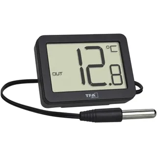 TFA Thermometer Schwarz 30.1066.01
