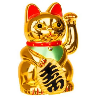 ISO TRADE Winkekatze Winkekatze - Chinesische Goldene Katze