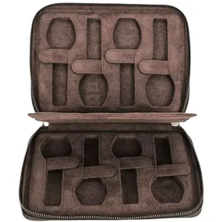 MyrXFb Uhrengehäuse, Vitrine, Uhrenbox, Uhrenvitrine, Leder-Uhrenbox, tragbares Reise-Uhrengehäuse, Uhrentaschen mit Reißverschluss, Uhrenaufbewahrung, Organizer for Herren(8 Slots)
