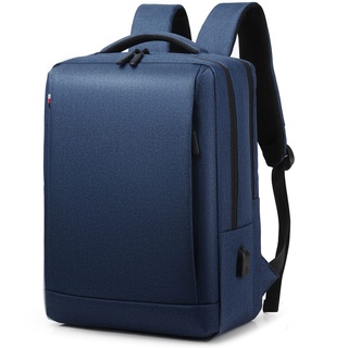 FANDARE Rucksack Laptop Wasserdicht Handgepäck Rucksack Schulrucksack Herren mit USB-Ladeanschluss Rucksäcke mit 15.6 Zoll Laptopfach für Business Arbeit Reise Schulranzen Daypacks Blau B