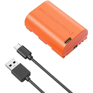 SMALLRIG LP-E6P Akku, 2520mAh Ersatz USB-C Akku, Schnellladung in 2,5H