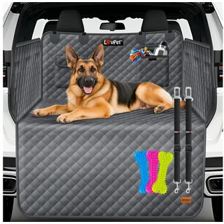 Lovpet Kofferraumschutz Hund gesteppt mit Seiten- und Ladekantenschutz Universale Kofferraum-schutzmatte für Hunde Hundedecke Wasserabweisend - Lovpet