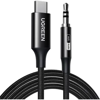 UGREEN USB C auf Klinke Aux Kabel, aux auf usb c klinke Kabel mit DAC Chip 384khz/32bit für iPhone 17/17 air/17 pro/17 pro max, S25/S25 Plus/S25 Ultra usw. (1M)