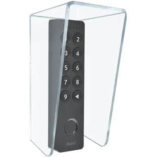 Acryl Regenschutz - passend für Nuki Keypad Türschloss mit Fingerabdruck, Wasserdichte Abdeckung für Außenschlösser