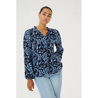 KAFFE Langarmbluse Langarm-Bluse KAellen blau 34