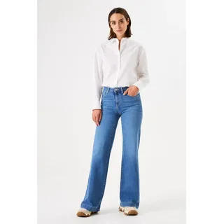 GARCIA Celia 249 Jeans in Mittelblau mit Wide Leg-W32 / L32
