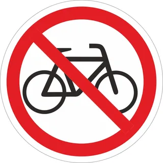 Hermann Schütz Warn- und Hinweissschild Fahrräder verboten Ø 10 cm Hard-PVC