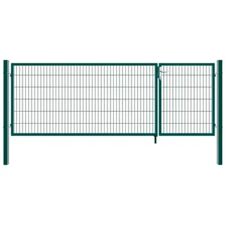 Gartentor Grün, Metall, 350x160 cm Gartenzubehör