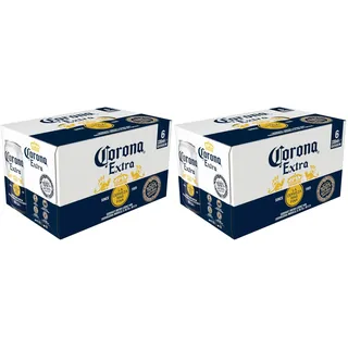 Corona Extra Premium Lager Dosenbier, EINWEG, Internationales Lager Bier (6 X 0.33 l) (Packung mit 2)