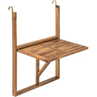 Estexo Akazienholz Balkonhängetisch Klappbar Klapptisch Balkon Tisch Holz