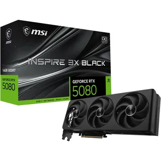 MSI GeForce RTX 5080 Inspire 3X OC Black 16 GB GDDR7