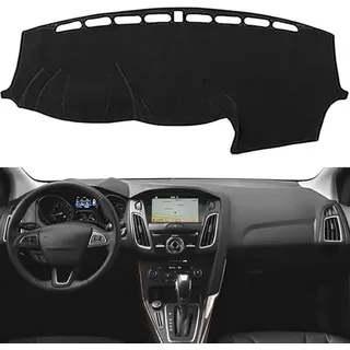 ONNAT Auto Armaturenbrett Abdeckung Armaturenbrett Matte Sonnenschutz Pad Armaturenbrett Teppich, Für Ford Focus 3 MK3 2012 2013 2014 2015 2016-2018, Auto Mittelkonsole Armaturenbrett Abdeckung Matte