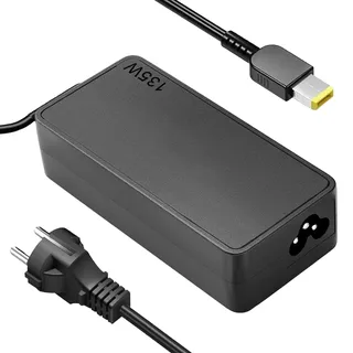 135W Lenov Laptop Ladekabel - Klassisches Netzteil mit Gelbem Quadratstecker für ThinkPad T480 T580 T14s und Legion Y520 Y530 Laptop Netzteil (20V/6.75A)
