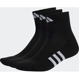 Adidas Performance Cushioned Mid-Cut Socken 3 Paar Black / Black / Black 40-42