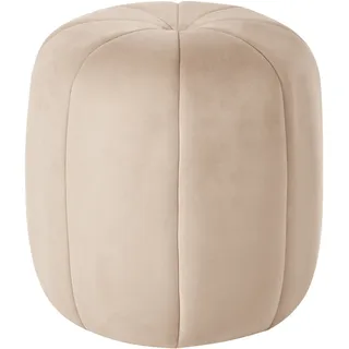 Beliani Pouf Selby Samt 40 x 46 x 40 cm Beige